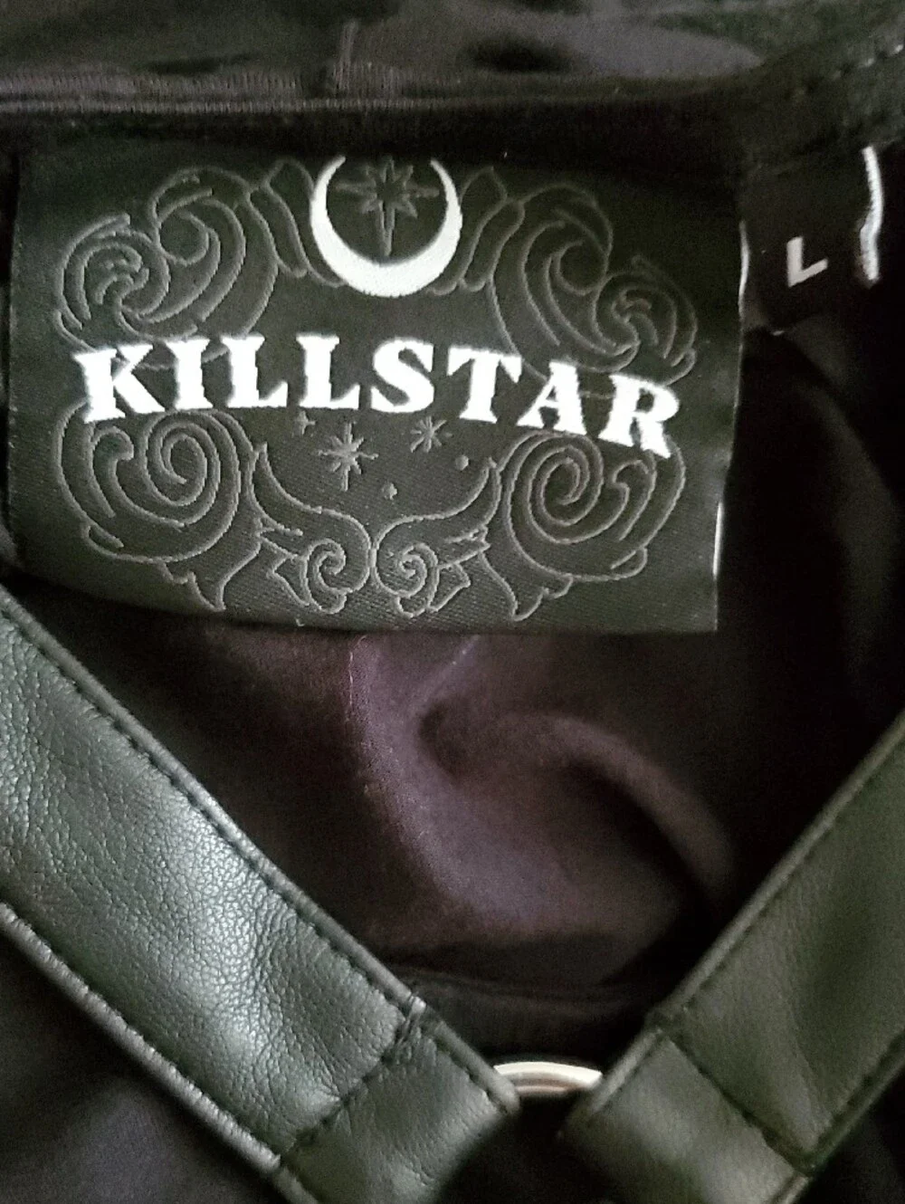 Killstar Black Maxi Dress with O-Ring Harness Detail - Picture 2 of 16